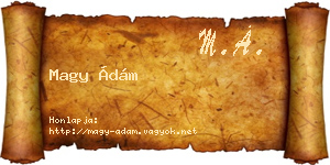 Magy Ádám névjegykártya
